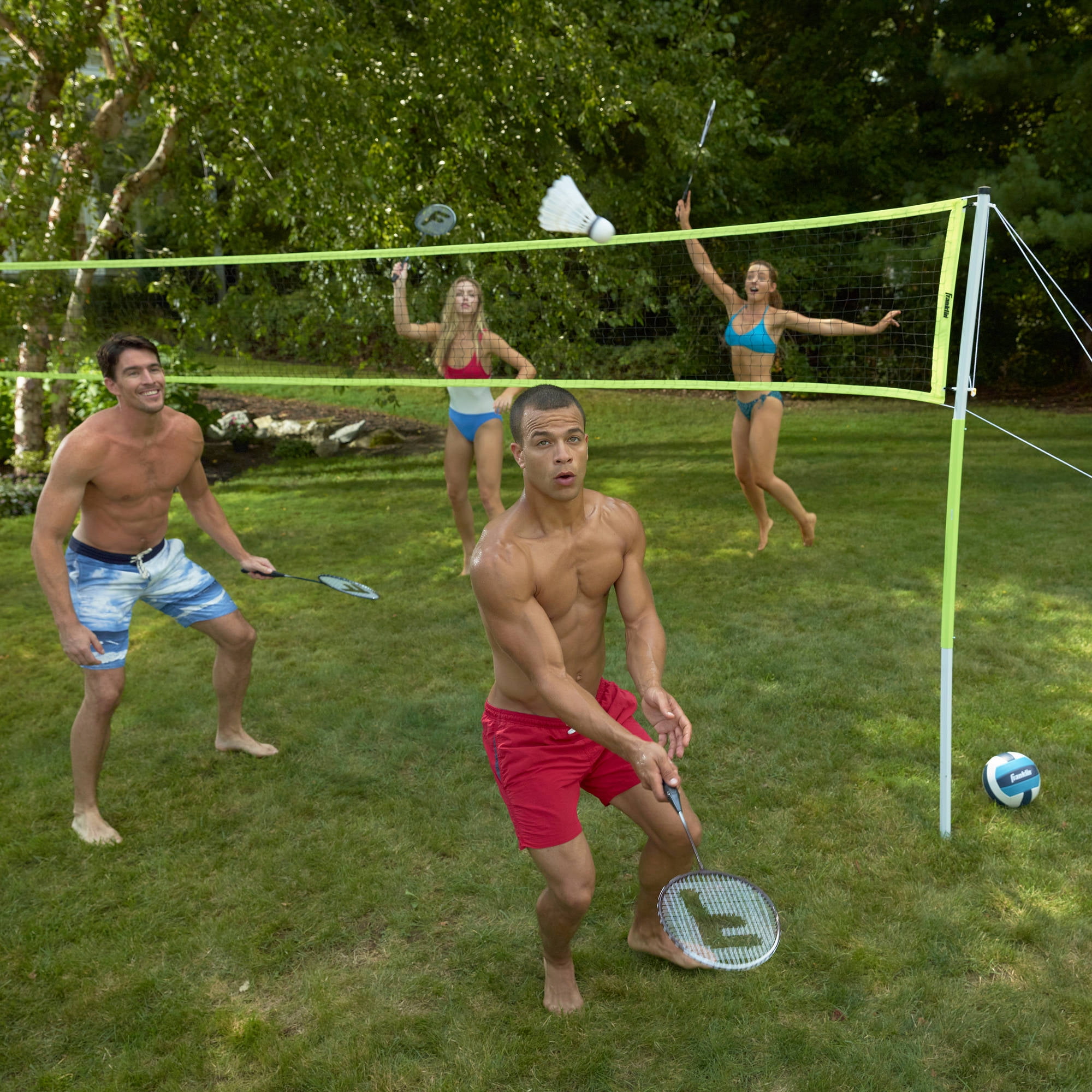 Franklin Sports Advanced Badminton and Volleyball Combo Set