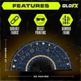 thumbnail image 4 of Ventilador de mano plegable GloFX con diseño de signos del zodíaco para rave, 4 of 6