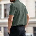 thumbnail image 7 of Capri Polo Shirts Men Short Sleeve Stylish Golf Shirt, Textured Breathable Summer Tops, 7 of 7