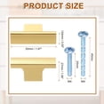thumbnail image 2 of 5Pack Single Hole Cabinet Handles,  2"/50mm Square Bar Cabinet Knobs Aluminum Alloy Dresser Knobs T Bar Drawer Pulls for Cabinet Hardware, Gold, 2 of 6