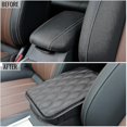 thumbnail image 5 of Funda para consola central de coche, almohadillas para reposabrazos, piel sintética, universal, para consola central de coche, almohadillas para reposabrazos, protector de cojín (negro), 5 of 5