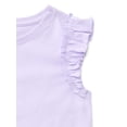 thumbnail image 3 of Wonder Nation Toddler Girls Tee with Flutter Sleeves, Sizes 18M-5T, 3 of 3