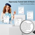thumbnail image 2 of OSBANG Crystal Clear UV Resin 1000g, Upgraded Formula UV Resin with Jewelry Molds for Jewelry Making & Craft, Ultraviolet Fast Curing Hard Type Kit for Casting & Coatingï¼ˆ250g*4ï¼‰, 2 of 7