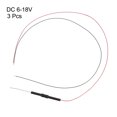 thumbnail image 2 of Unique Bargains 3Pcs Pre-soldered Micro SMD LED White Light Emitting Diode 0805 DC 6-18V, 2 of 4