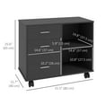 thumbnail image 3 of HOMCOM Support d'Imprimante Table d'Imprimante Mobile avec Rangement Roues Blanc, 3 of 10