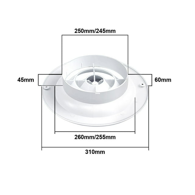 Adjustable Air Ventilation Cover Round Ducting Ceiling Wall Hole ABS Air Vent
