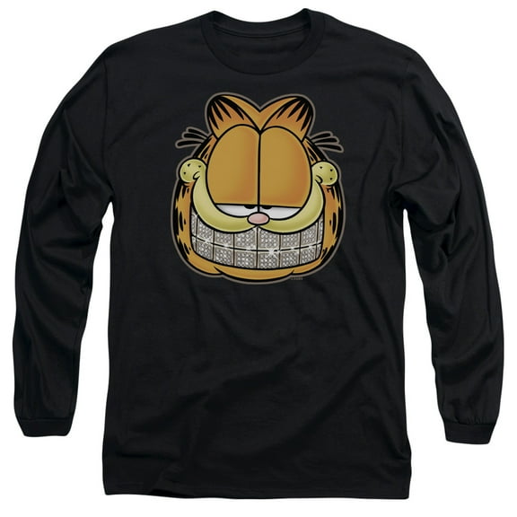 Garfield Nice Grill Long Sleeve Adult 18/1 T-Shirt Black
