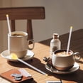 thumbnail image 6 of 5.8 Inches Coffee Spoons,Stirring Spoons,Long Handle Iced Tea Spoon,Exquisite Glass Teaspoons,Ice Cream Spoons,Decorative Espresso Spoons for Latte Tea Dessert Yogurt and Cocktail(Yellow), 6 of 6