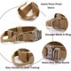 thumbnail image 1 of Collar táctico para perro, estilo militar, ajustable, de nailon, con hebilla de metal resistente y asa para entrenamiento canino (marrón, L), 1 of 1