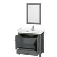 thumbnail image 2 of Wyndham Collection Sheffield 36 Inch Wood Single Bathroom Vanity in Dark Gray, 2 of 3
