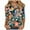 Multicolor Plus Size Blouse for Women_l, variant on CYMMPU Blouses for Women Dressy Casual Crew Neck Tunic Tops Floral Printed 3/4 Sleeve Spring Tops Loose Fit Summer Fashion Shirts Lightweight Basic T-Shirts Multicolor XXXL