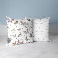 thumbnail image 4 of Butterfly Garden Bowl Indoor/Outdoor Pillow in White 16x16, 4 of 7