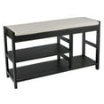 thumbnail image 7 of Lavish Home 3-Tier Shoe Bench with Cushioned Seat for Entryway (Black), 7 of 7
