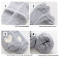 thumbnail image 2 of Coral fleece socks women's cartoon mid-calf extra thick warm plush socks women's autumn and winter floor sleep Japanese style confinement socks tide-Slate gray, 2 of 6