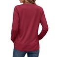 thumbnail image 4 of MOSHU 3 Pack Pullover Sweatshirts for Women Crew Neck Long Sleeve Shirts Casual Loose Fit Sweatshirts Curved Hem Tunic Tops, 4 of 9