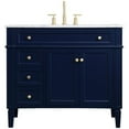 thumbnail image 5 of 40 inch single bathroom vanity in blue, 5 of 16