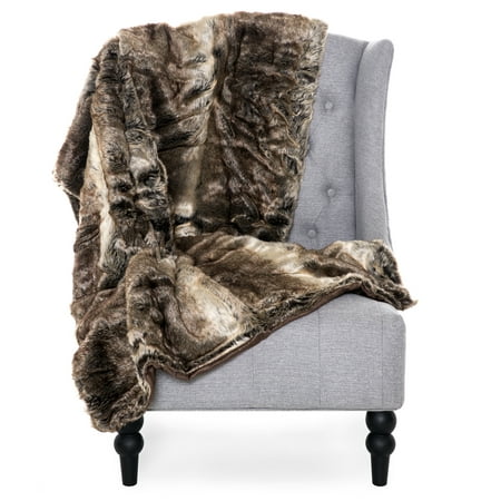 Best Choice Products 47x80in Faux Fur Throw Lounge Blanket for Living Room Couch, Bedroom,