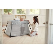 BabyBjorn Travel Crib Light Silver and Fitted Sheet Bundle Pack