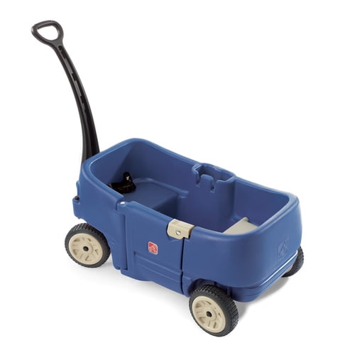 Step2 Wagon for Kids with Seats Two Wagon Plus Foldable Blue for