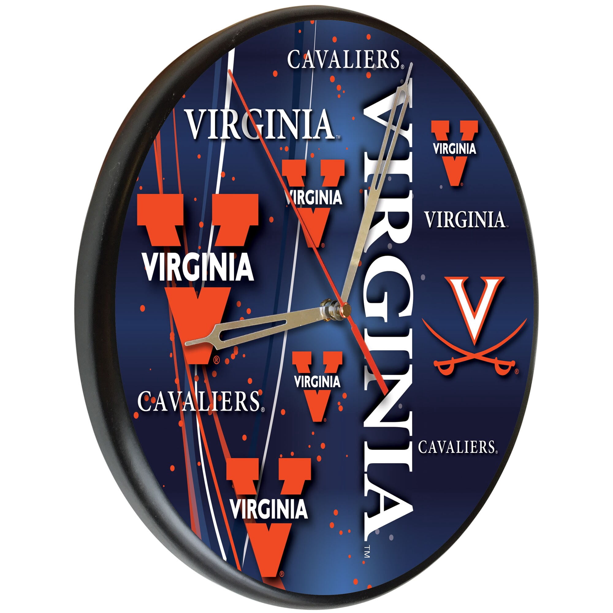 University of Virginia 13 Solid Wood Clock