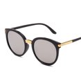 thumbnail image 4 of Gafas de sol de ojo de gato para mujer, espejo de conducción Vintage, lente plana reflectante, gafas de sol redondas para mujer, UV400, 4 of 4