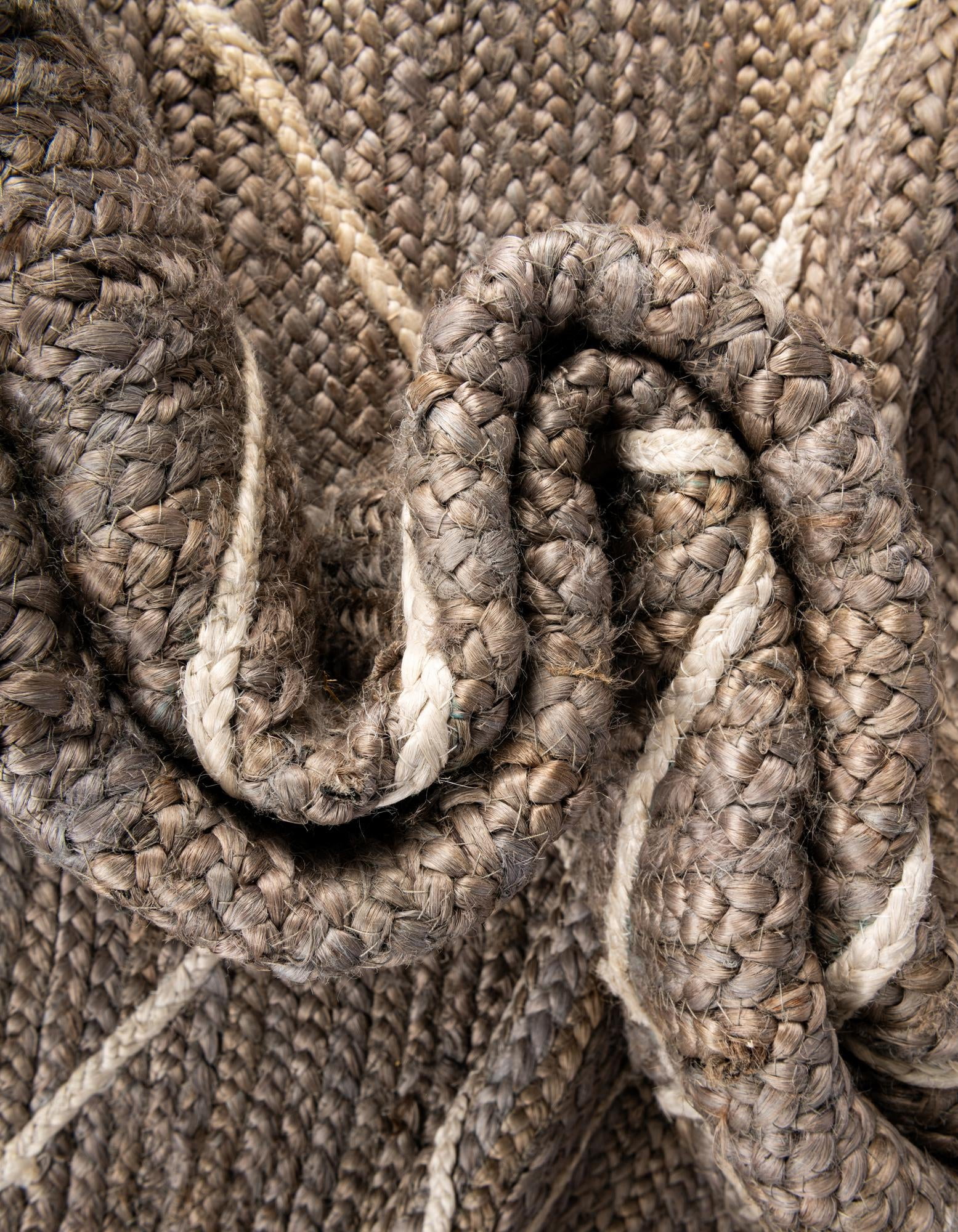 Unique Loom Braided Jute Collection Area Rug - Trellis (2' 2" x 8' 2" Runner Gray/Ivory)