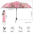 thumbnail image 3 of FORMRS Travel Umbrella Folding Auto Open Close Windproof Rain UV Protection, Pink Gingerbread House, 3 of 8