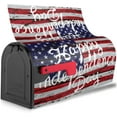 thumbnail image 4 of USA Flag Retro Mailbox Covers Magnetic Letter Post Box Cover Mail Wraps Garden Decorations Large Size 25.5 X 21 in, 4 of 6