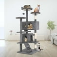 Cat Tree 54 Inch Cat Tower Condo Cat House for Indoor Cats ...