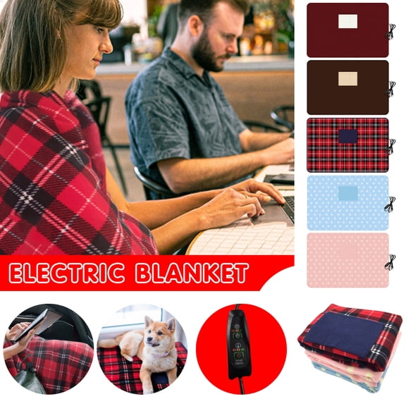 Heated Blanket Cameland 23.62"x34.64" Portable 5V USB Electric Heated Car Office Use Winter Warm Blanket Cover Heater Gifts for Women on Clearance