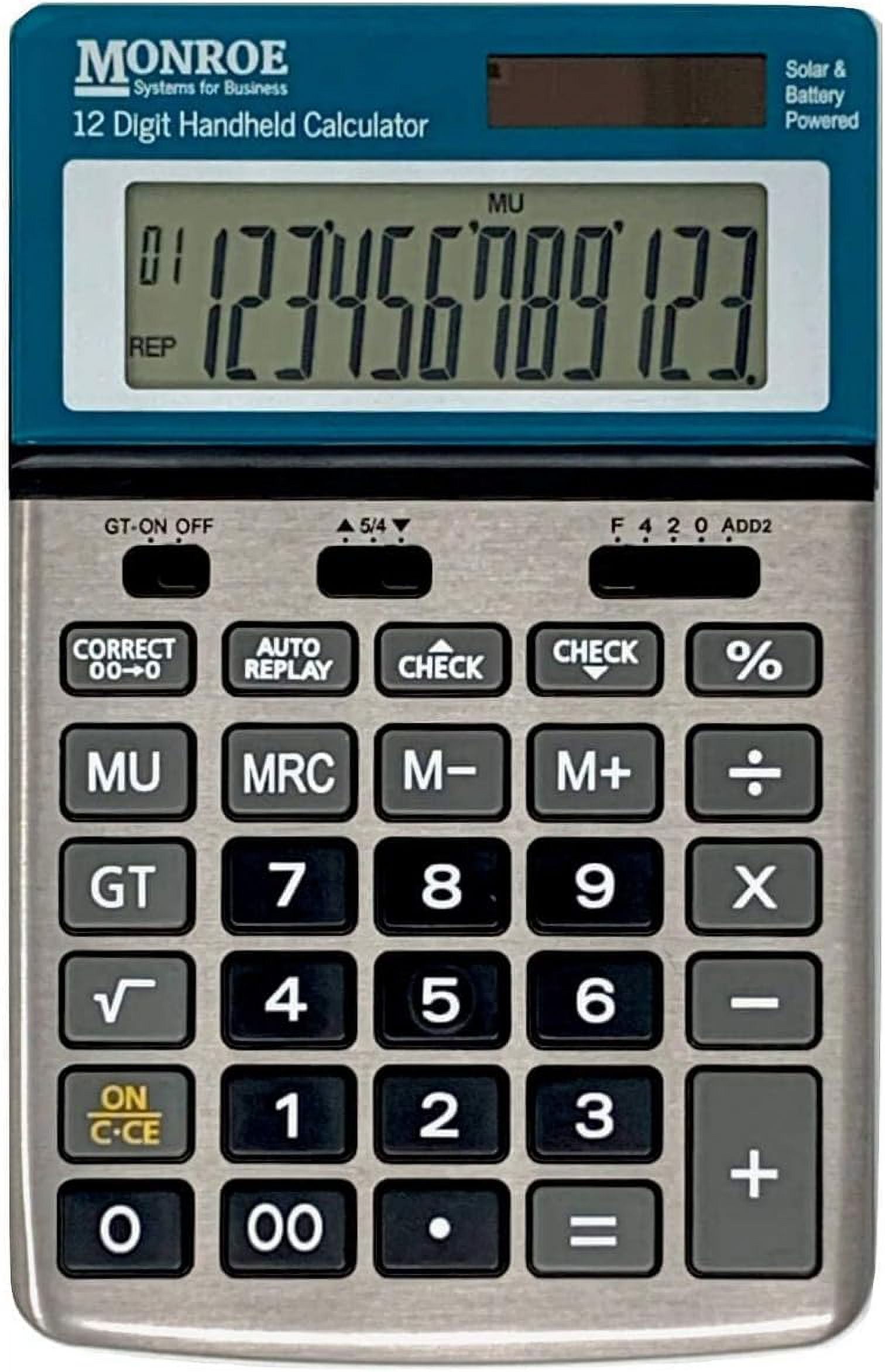 Monroe MNE12DHD 12-Digit Programmable Heavy-Duty Accounting Printing Calculator