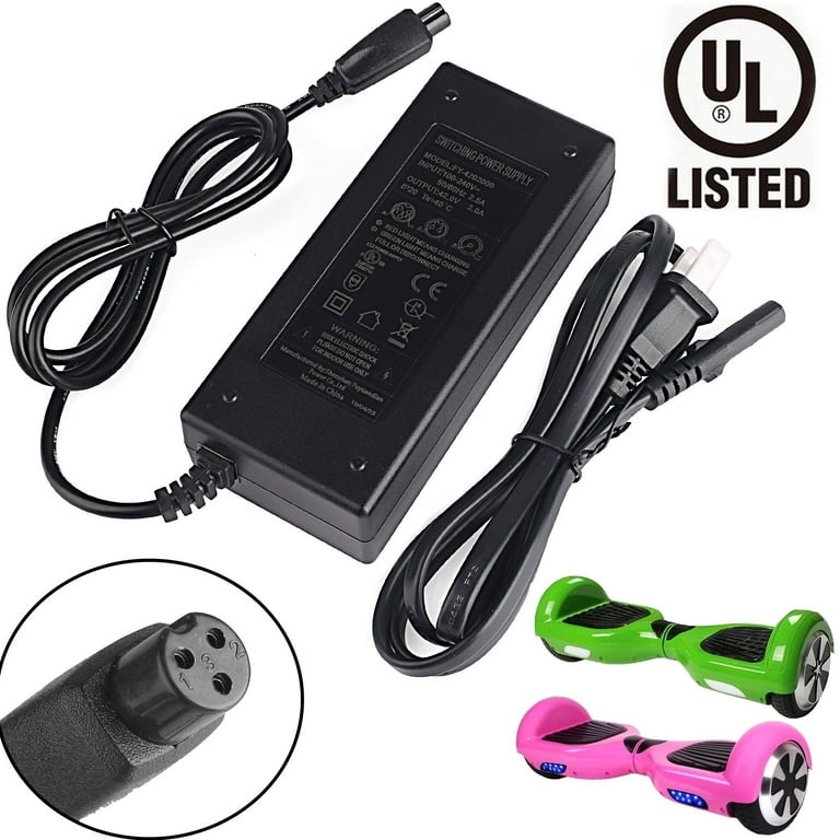 LotFancy 42V 2A Lithium Battery Charger for Self Balancing Scooter,  Hoverboard ,SWAGTRON T1 T3 T6
