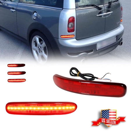GTINTHEBOX 2X LED Red Rear Bumper Reflector Tail Brake Lights 2008-2014 Mini Cooper Clubman R55