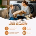 thumbnail image 6 of Superior Diamond Weave Cotton Blanket All Season Bed Blankets, King, Burnt Orange, 6 of 12
