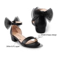 thumbnail image 5 of DREAM PAIRS Girls Sandals Low Heel Dress Pump Ankle Strap Interchangeable Bow Flower Wedding Party Shoes for Little Kid/Big Kid, 5 of 6