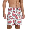 thumbnail image 2 of Sikiie Watermelon Mens Pajama Shorts, Lightweight Lounge Pant with Pockets Soft Sleep Pj Shorts for Men4X-Large, 2 of 6