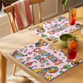 thumbnail image 4 of Pink Children's Day Placemats Set of 6 Car Tree Stars Modern Abstract Art Cartoon Place Mats Indoor Wipeable Table Mats Washable Dining Table Placemats for Kitchen Holiday Party Home Decor 13x19 Inch, 4 of 9