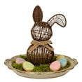 thumbnail image 4 of Easter Decorations Wicker Bunny Decor Large Rattan Bunny with Linen Bow Woven Outdoor Wicker Topiary Rabbit Decoration for Porch Table Spring Home Farmhouse Kitchen Easter Decor, 4 of 9