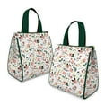 thumbnail image 2 of Pioneer Flower Floral Print Pattern Insulated Lunch Bag for Women & Adults,Large Portable Soft Cooler Lunch Bag,Thermal Food Storage Tote with Pearl Cotton,8.66L,8.75x5.75x9.5 Inch, 2 of 6