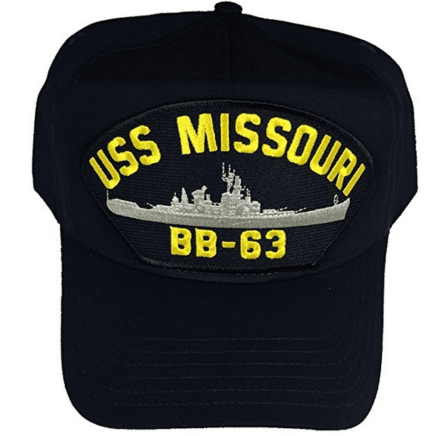 USS MISSOURI BB63 HAT CAP USN NAVY SHIP IOWA CLASS BATTLESHIP MIGHTY