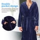 thumbnail image 2 of Bata de baño, bata de ducha, bata de toalla, batas con capucha para hombre, bata de spa larga con bolsillos, bata de baño para dormitorio universitario, 2 of 7