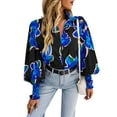 thumbnail image 1 of Blusas de moda, blusas casuales de manga larga con botones, blusas sexy con cuello en V, S-XL Adepaton BST3000420-3, 1 of 6