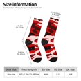 thumbnail image 3 of Funny Novelty Colorful Socks Red Camouflage Patterned Casual Crew Socks, 3 of 7
