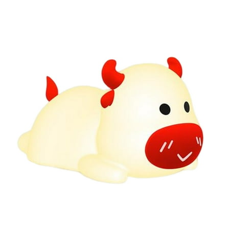 

Guibest Cute Cow Night Light Portable Silicone Animal Lamp For Bedroom Color Changing Led Light With Sensor Control For Kids And Nursery Lights for Kids Bedroom Ceiling Decorations for Bedroom Science