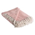 thumbnail image 1 of Design Imports CAMZ10594 Blush Pink Zig-Zag Blanket Throw, 1 of 6