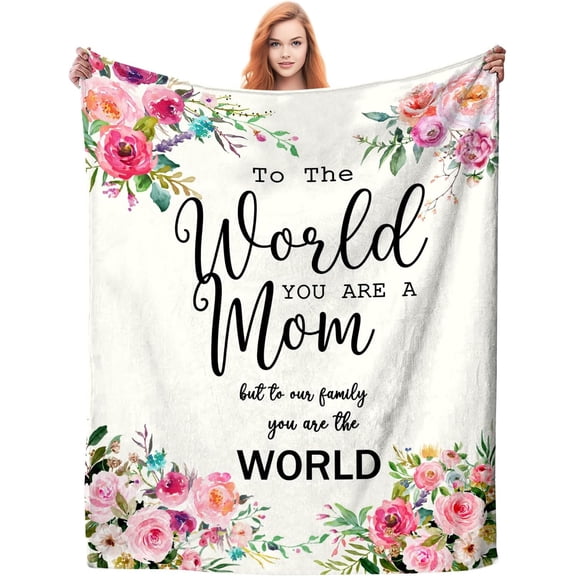 Gifts for Mom Blanket Mother's Day Birthday Gifts for Mom Throw Blanket Soft Warm Blankets Gift for Mom from Daughter Son 50"X40"