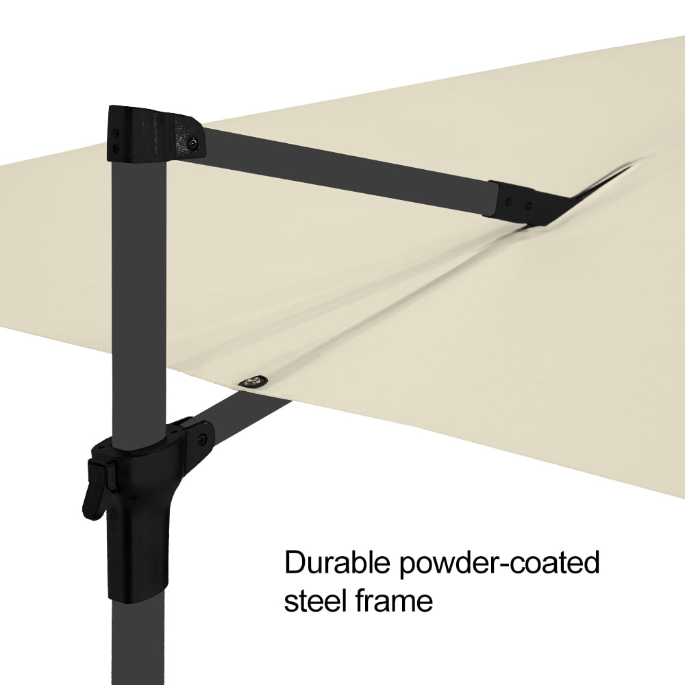 Abba Patio 10’ Outdoor Hanging Umbrella Patio Sun Shade Offset Market Cantilever Umbrella, Beige