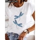 thumbnail image 4 of Camiseta holgada con estampado de mariposa y libélula explosiva para mujer, camiseta de manga corta con cuello redondo, camiseta de gran tamaño, ropa para mujer, 4 of 5