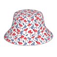 thumbnail image 3 of Daiia Forest Mushrooms1 Pattern Bucket Hat - Trendy Cotton Sun Hat for Beach, Golf, Fishing - Fun Outdoor Vacation Boonie for Men and Women, 3 of 9