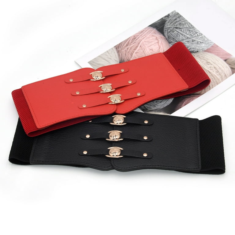 Women Corset Belt Wide Leather Waist Belt For Daily Punk Dresses Chest Elastic  Waistband Adjustable Dress Belts for Men Buckle Belt Shorts 